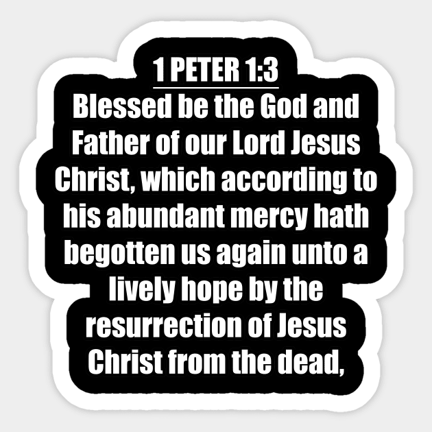 Bible Verse 1 Peter 1:3 Sticker by Holy Bible Verses